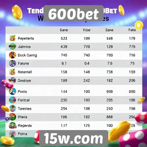 Tendências de jogos populares no 600bet